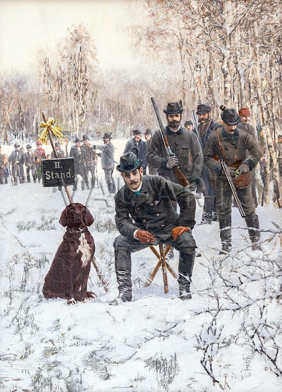 РЕПРОДУКЦИИ НА КАРТИНИ Ерцхерцог Франц Фердинанд на лов [1891)